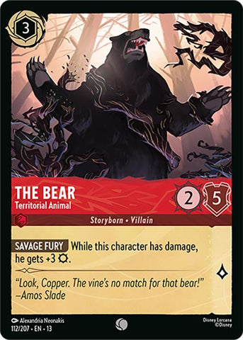 The Bear - Territorial Animal (112/204) [Attack of the Vine!]