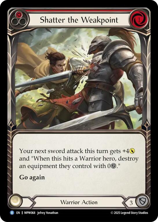 Shatter the Weakpoint (Red) [MPW068] (Mastery Pack Warrior)  Rainbow Foil