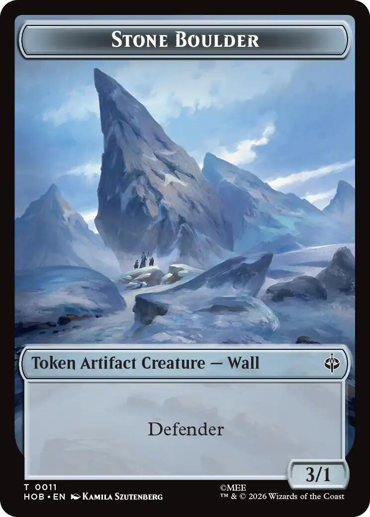 Stone Boulder // Dragon Double-Sided Token [The Hobbit Tokens]