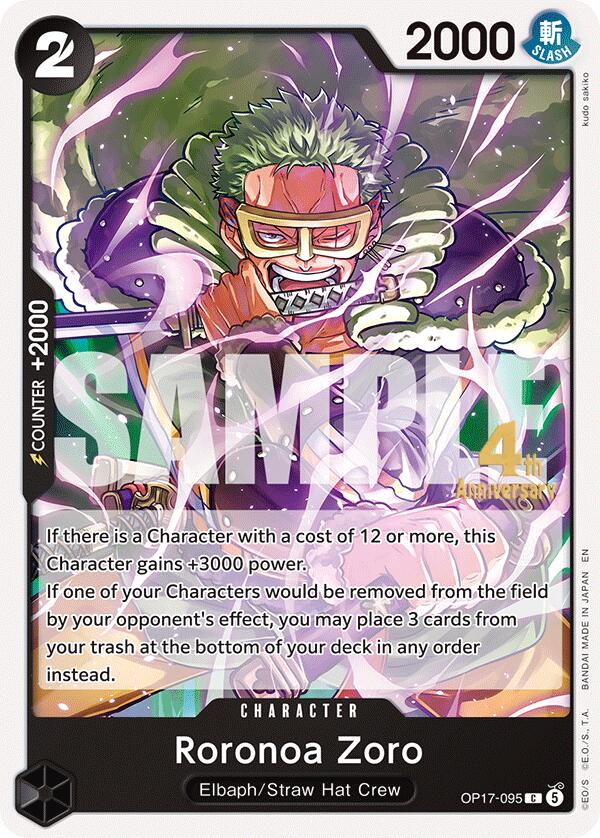 Roronoa Zoro [The World's Strongest Warriors Release Event Cards]