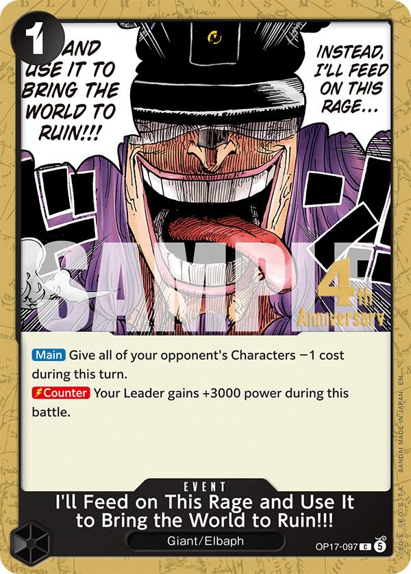 I'll Feed on This Rage and Use It to Bring the World to Ruin!!! [The World's Strongest Warriors Release Event Cards]