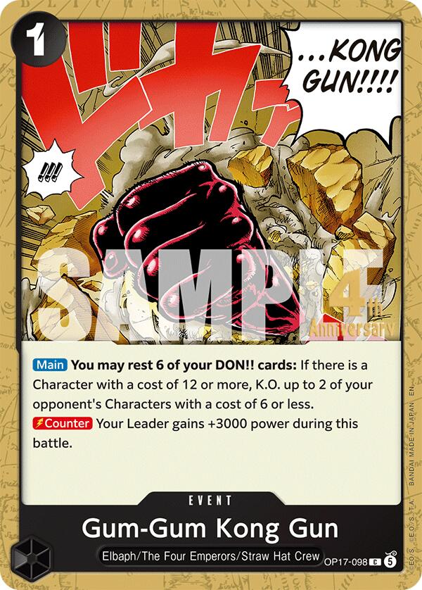 Gum-Gum Kong Gun [The World's Strongest Warriors Release Event Cards]