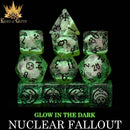 Nuclear Fallout - 11 Dice Set (Glow)