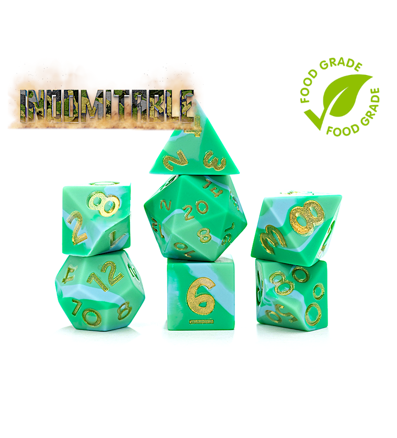 Anti-Stress Dice "Indominable" Silicone 7-die set