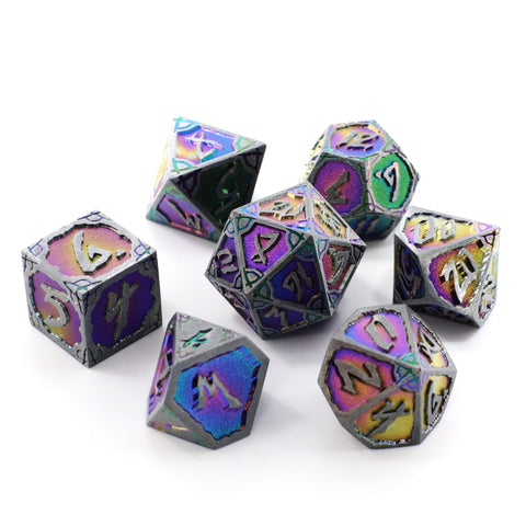 Metal RPG Dice Set (7) - Arcane Hexbreaker
