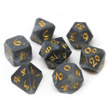 Dice Set (7) - Ash with Gold
