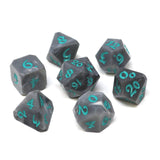 Dice Set (7) - Ash with Mint