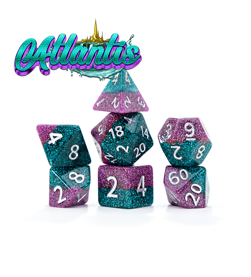 RPG 7 Dice Set: Glitter Bomb - 'Atlantis'