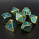 RPG Dice Set (7) - Polychrome Diaglyph Auric Aquamarine