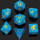 Hymgho Dragon's Hoard Gemstone Dice: Blue Turquoise