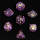 Hymgho Dragon's Hoard Gemstone Dice: Luster Cut Amethyst