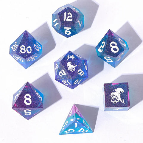 Hymgho 7pc RPG Dice Set: Fairy Stone - Resin