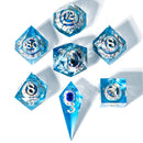 Hymgho 7pc RPG Dice Set: Always Watching Blue Eyes