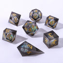 Hymgho 7pc RPG Dice Set: Cursed Eclipse - Liquid Core