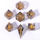 Hymgho 7pc RPG Dice Set: Oil Money - Liquid Core