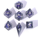 Hymgho 7pc RPG Dice Set: Dragon's Eye Purple - Liquid Core