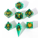Hymgho 7pc RPG Dice Set: Always Watching Sphere of Many Eyes - Liquid Core