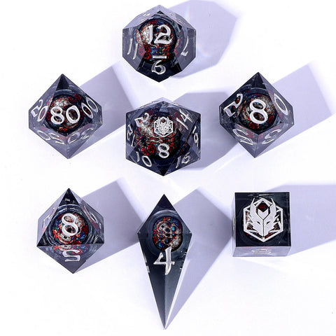 Hymgho 7pc RPG Dice Set: Always Watching Bone Gaze