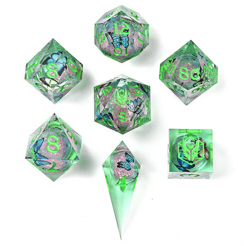 Hymgho 7pc RPG Dice Set: Dreamwing - Liquid Core