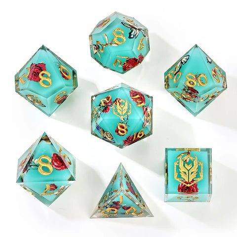 Hymgho 7pc RPG Dice Set: Meadow Magic