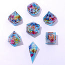 Hymgho 7pc RPG Dice Set: Floral Mirage - Resin