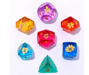 Hymgho 7pc RPG Dice Set: Bouquet of Dice - Luster Cut Resin
