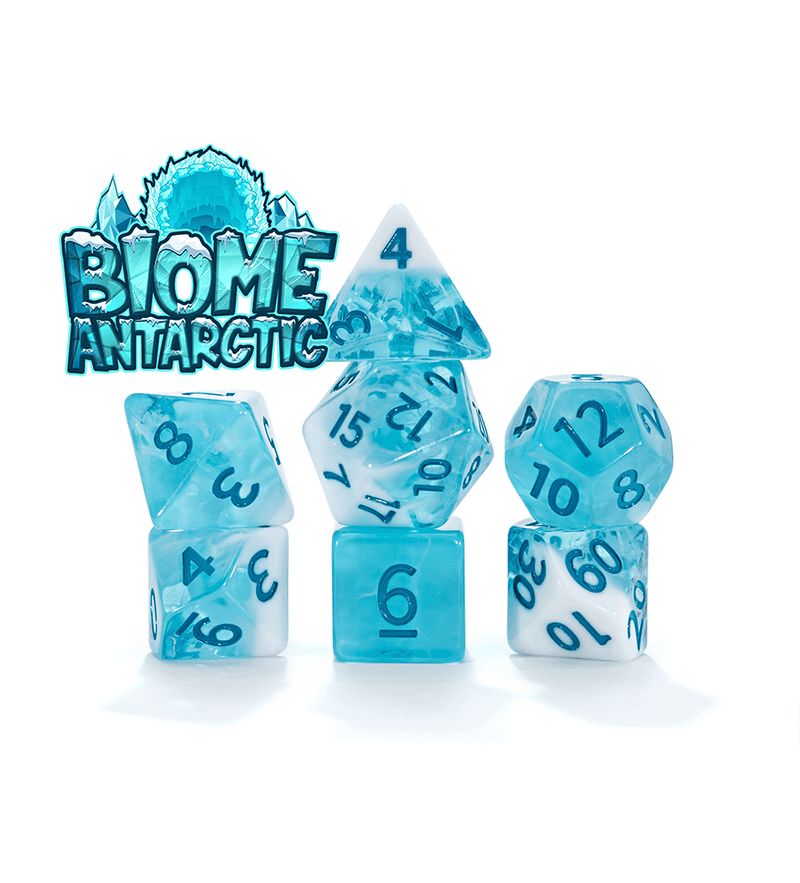 RPG 7 Dice Set: Flowstone Dice - 'Antarctic Biome'