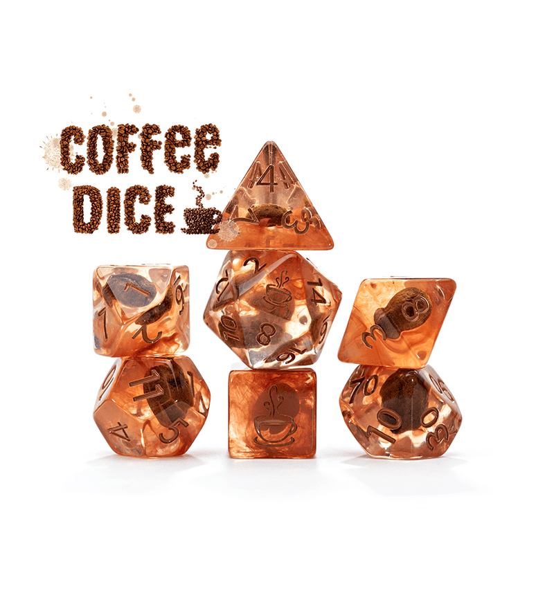 RPG 7 Dice Set: Inclusion Dice - 'Coffee Dice'