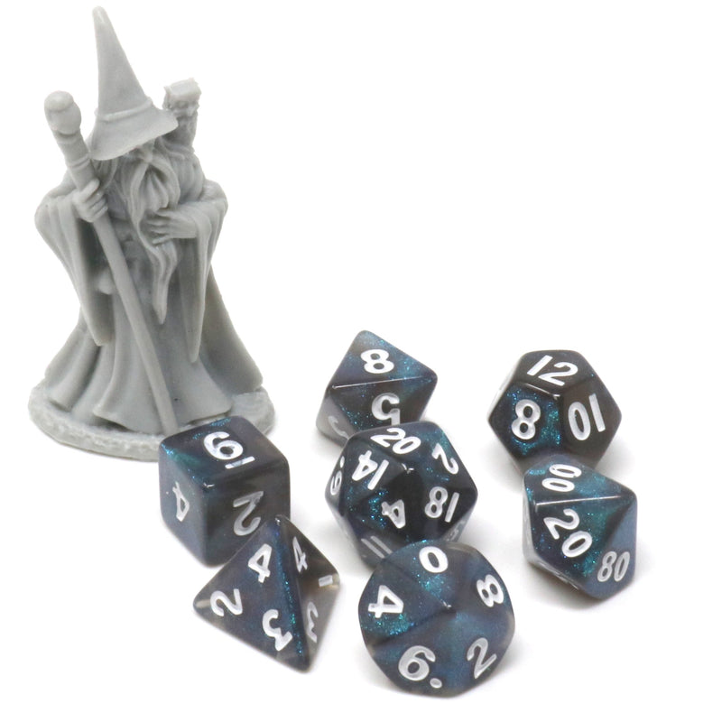 Critlings Mini RPG Dice Set (7) - Deepwave Sparkle