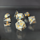 Dungeon Master Direct: Gemstone Dice Set (7pc) - Black Network Agate