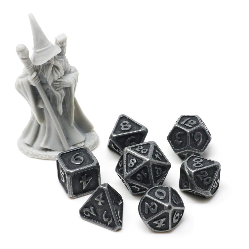 Critlings Mini RPG Dice Set (7) - Dark Iron