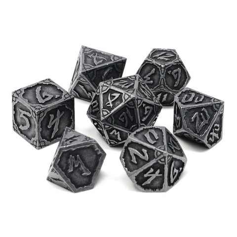 Metal RPG Dice Set (7) - Dark Iron Hexbreaker