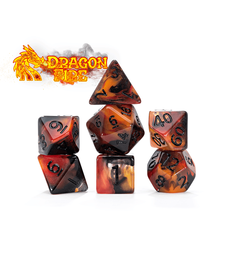 RPG 7 Dice Set: Essence Dice - 'Dragon Fire'