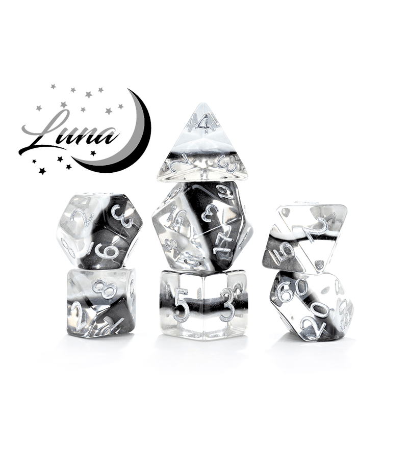 RPG 7 Dice Set: Eclipse Dice - 'Luna'