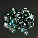 RPG Dice Set (7) - Elessia Moonstone Farallon with White