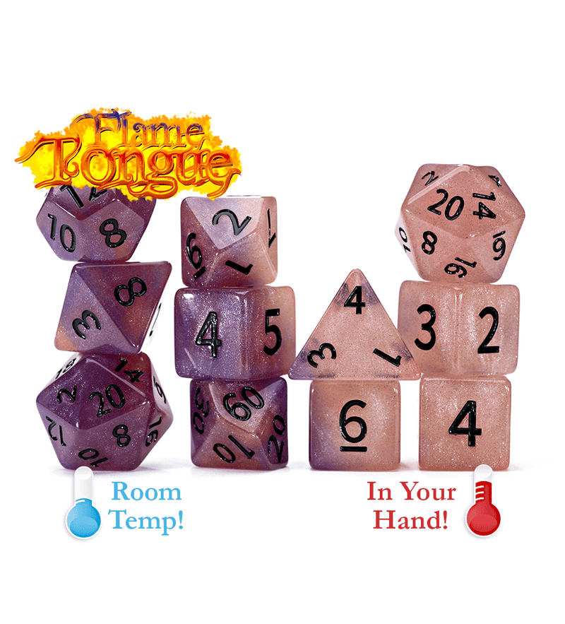 RPG 11 Dice Set: Chromomancy Dice - 'Flame Tongue'