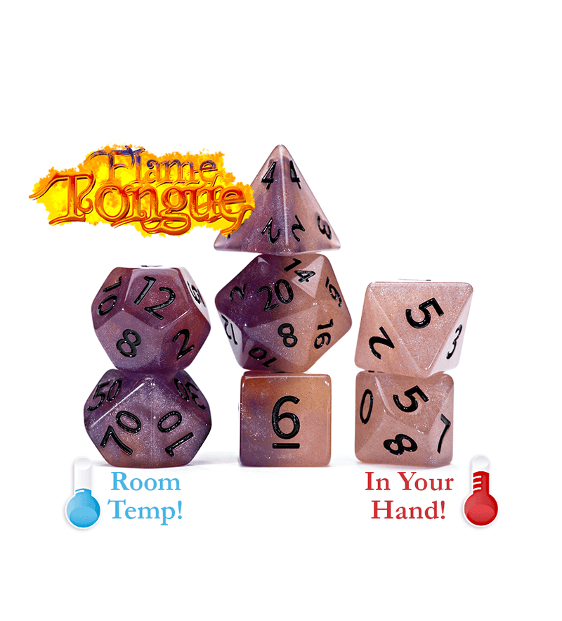 RPG 7 Dice Set: Chromomancy Dice - 'Flame Tongue'