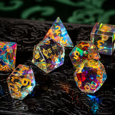 Dungeon Master Direct: Gemstone Dice Set (7pc) - Prismatic Glass