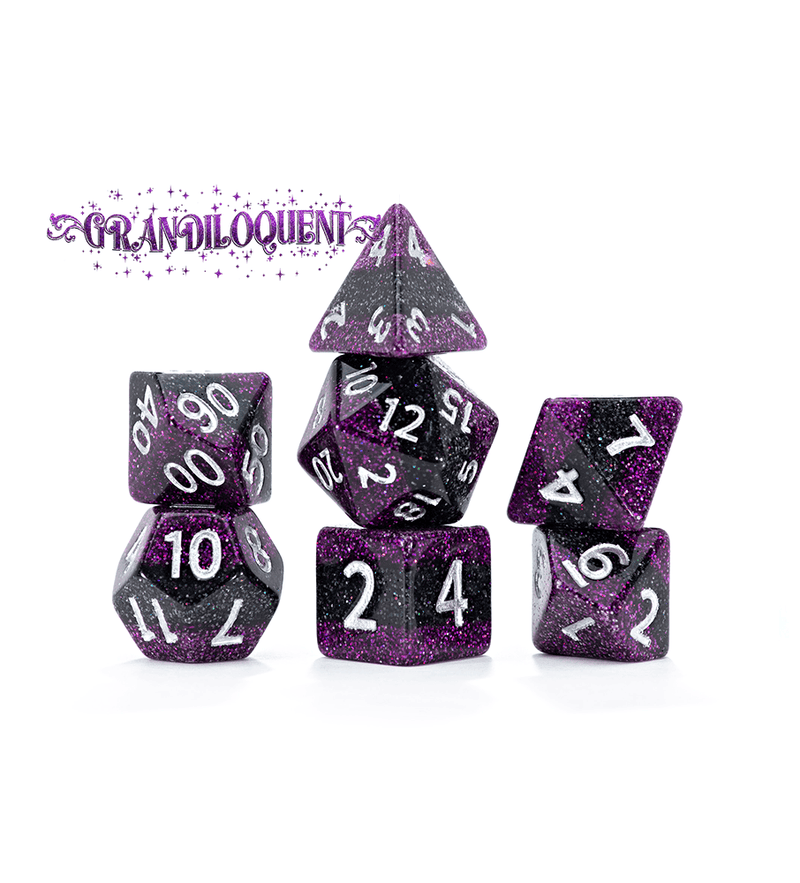 RPG 11 Dice Set: Glitter Bomb - 'Grandiloquent'