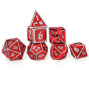 Hymgho Solid Metal Behemoth Dice set - Brushed Red