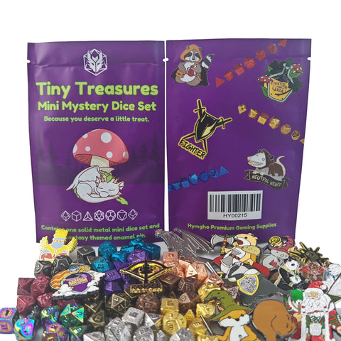 Hymgho Mystery Pack Tiny Treasures Full set Mini Metal Dice
