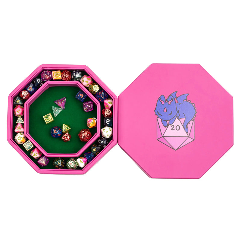 Hymgho Hero's Hoard Dice Tray & Keeper - Dragon w/ D20
