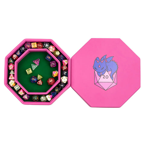 Hymgho Hero's Hoard Dice Tray & Keeper - Dragon w/ D20