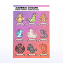 Quest's Reward Fine Art Sticker Sheet - Alignment Dragons