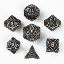 Hymgho Solid Metal Fighter Class RPG Dice Set - Ancient Bronze