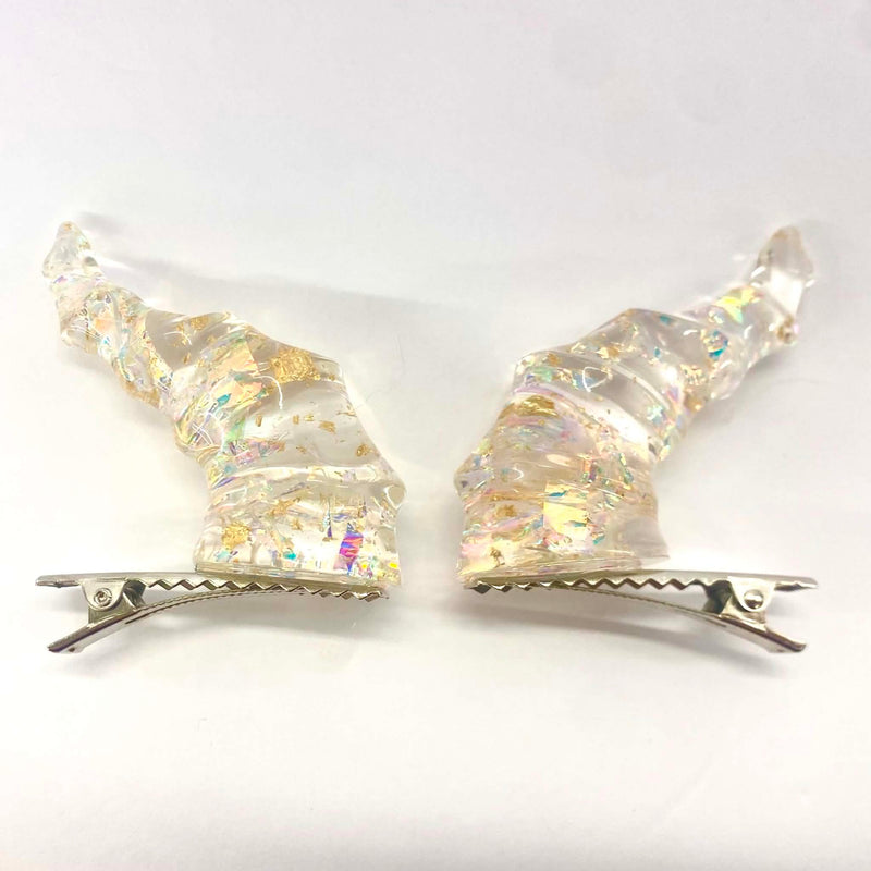 Hymgho: Draconic Adornments Hair Clips - Crystal