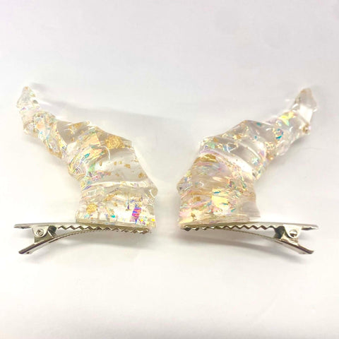 Hymgho: Draconic Adornments Hair Clips - Crystal