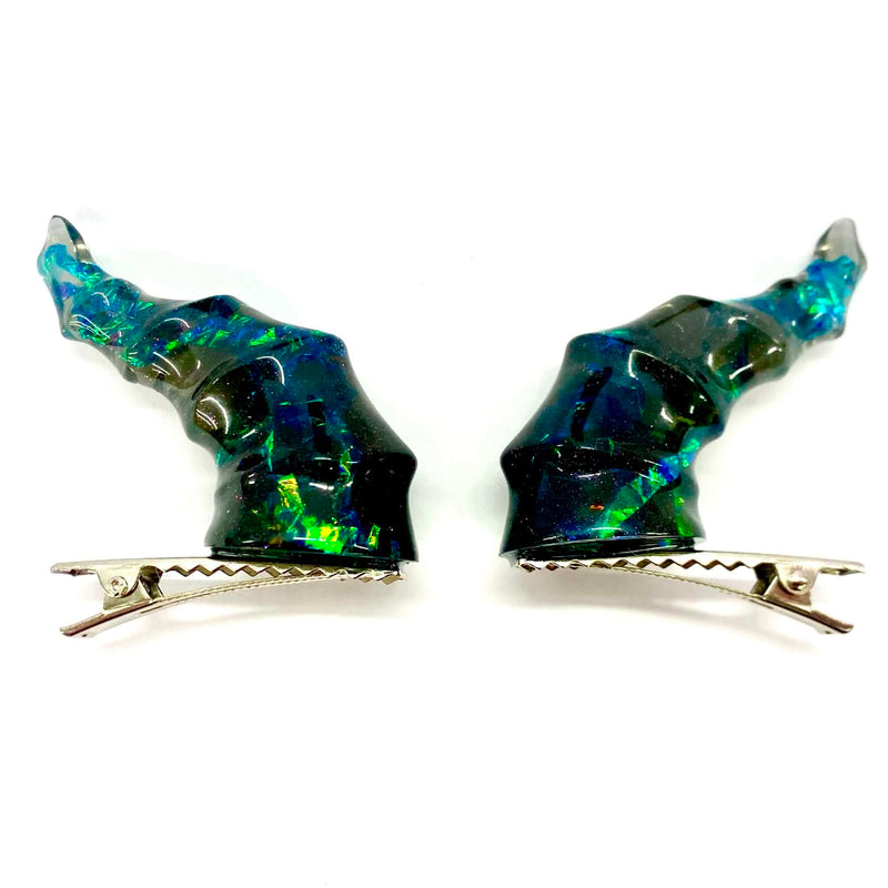 Hymgho: Draconic Adornments Hair Clips - Black