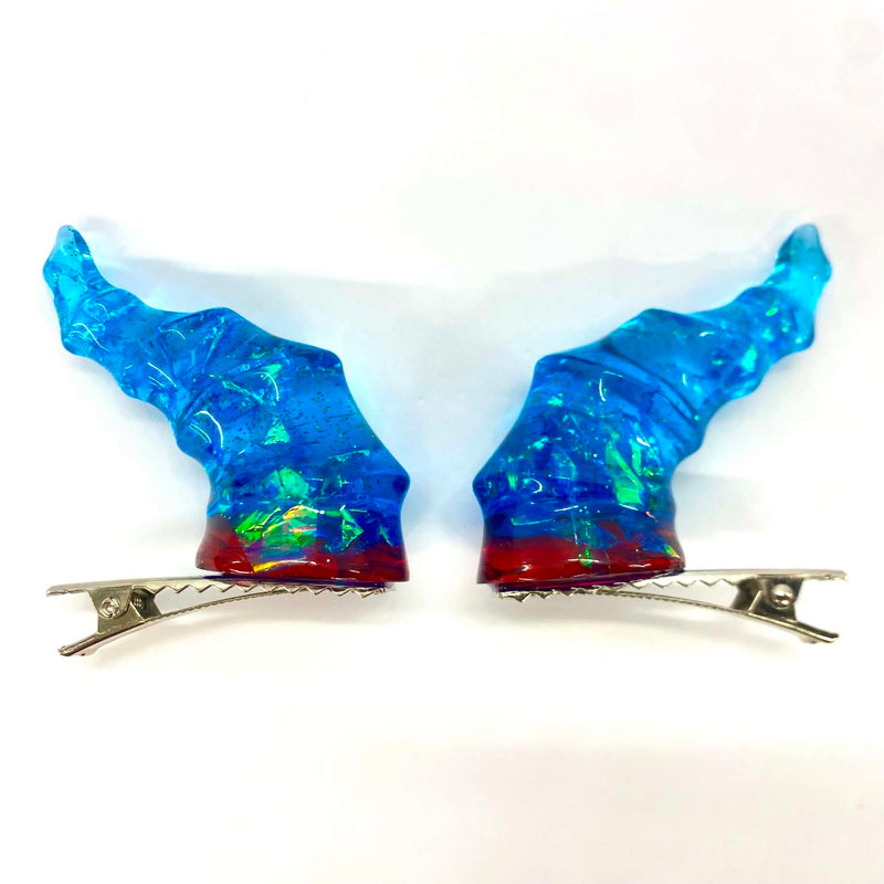 Hymgho: Draconic Adornments Hair Clips - Blue