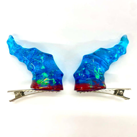 Hymgho: Draconic Adornments Hair Clips - Blue